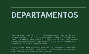 Departamento en Palmera Golf El Canton