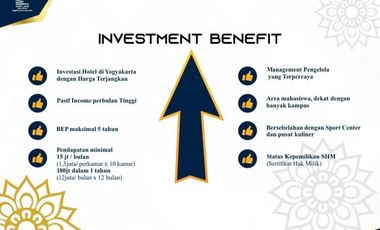 INVESTASI HOTEL TERMURAH DEKAT KAMPUS TERNAMA DI JOGJA