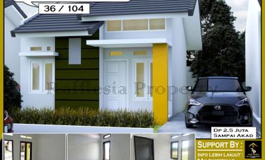 for sale rumah subsidi design minimalis dp 2.5jt sampa akad