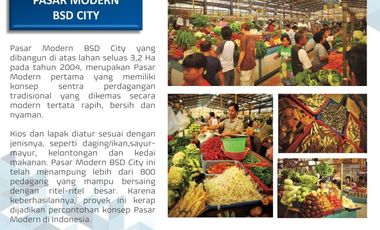 Ruko Pasar Modern Timur 2 Kawasan Bebas Banjir di BSD City