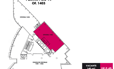 Oficina en Arriendo en Torre Paris/ Metro Los Leones