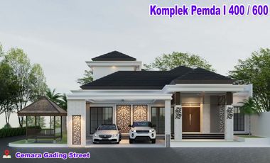 RUMAH MEWAH DI JUAL DENGAN FREE DESAIN REQUES DI JL KOMP PEMDA
