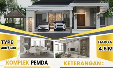 RUMAH MEWAH DI JUAL DENGAN FREE DESAIN REQUES DI JL KOMP PEMDA