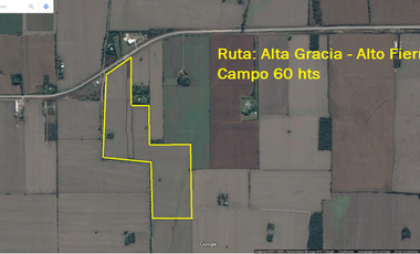 Campo en Alta Gracia - Zona Industrial - Agriocola -  Sobre Alto Fierro - Alta Gracia