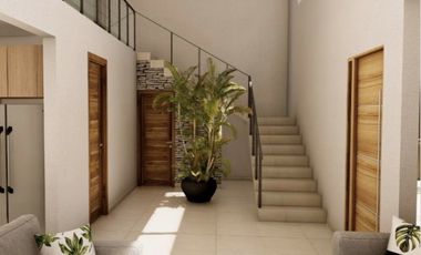 Casa con sala de doble altura, alberca privada en residencial, en venta Tulum.