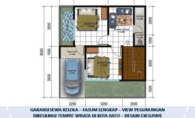 Rumah Villa Dijual Di Batu Malang Tipe 67 View Arjuna