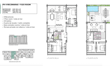 Penthouse (4R) en Venta en Boga en Telchac Puerto