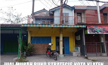 RUMAH RUKO DIJUAL LOKASI STRATEGIS DI JALAN RAYA DI KLATEN TENGAH