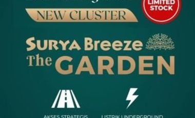 Unit Terbatas ! New Cluster Surya Breeze The Garden Fasilitas Lengkap