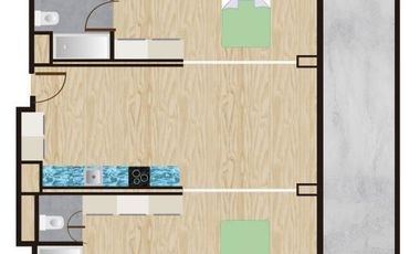 Departamento en arriendo de 1 dorm. en La Reina