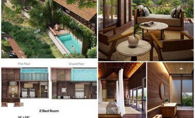 Dijual Villa Residence, bangunan konsep modern natural dengan kayu-kayu ulin dan amazing view lembah dan sungai, di Ubud