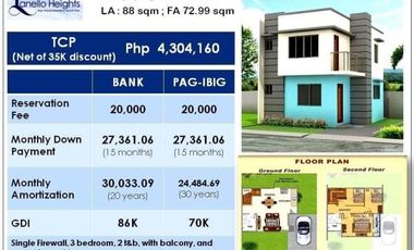 HOUSE AND LOT FOR SALE AT LANELLO HEIGHTS