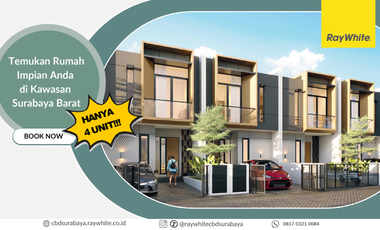 DIJUAL  CEPAT - Rumah New Gress Smart Home System Darmo Permai Timur ( 4 unit jejer)