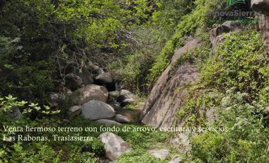 RETASADO OPORTUNIDAD Venta Hermoso Terreno, Fondo de Arroyo, Las Rabonas, Nono, Traslasierra