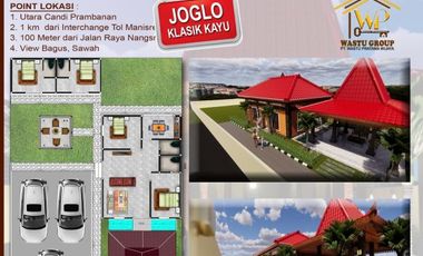 Dijual Rumah Joglo Modern Utara Prambanan Full Kayu 1,35 M