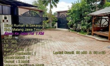 Rumah Mewah Siap Huni dekat Exit Tol Sekarpuro Kota Malang
