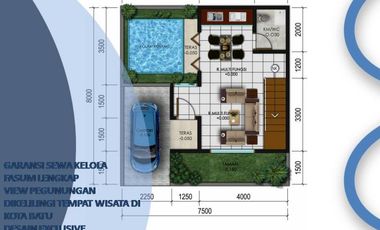 Rumah Villa Dijual Di Batu Malang Tipe 67 Pusat Kota Batu
