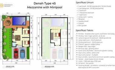 Dapatkan harga perdana Villa Sharia Mezanine Smarthome Gratis Kolam renang pribadi!! dekat wisata Gn Bunder Bogor