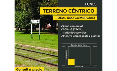 Terreno céntrico en Funes, ideal uso comercial!
