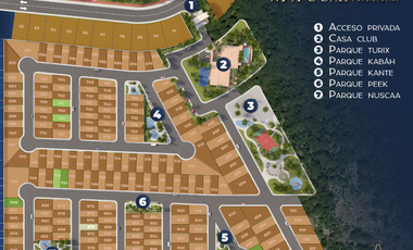 Terrenos en venta en comunidad residencial Wayuum en Chicxulub, Yucatán.