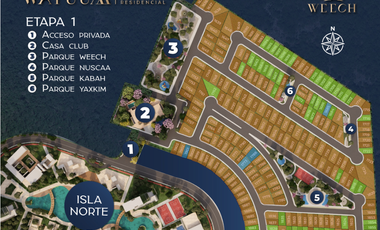 Terrenos en venta en comunidad residencial Wayuum en Chicxulub, Yucatán.