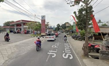 Strategic land for sale on the main road of Singapadu Ubud Bali