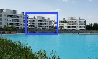 Departamento 2 amb - Lagoon Pilar vista completa a la laguna con balcón terraza amoblado