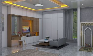 DI JUAL RUMAH DENGAN TYPE 600 DI LENGKAPI INTERIOR +KOLAM RENANG DI KOMP PEMDA
