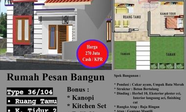 Dijual Rumah Pesan Bangun di Megawon Kudus Desain Terbaik