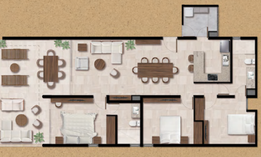 Departamento en venta Mérida Yucatán, Dorada Chicxulub Puerto