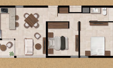 Departamento en venta Mérida Yucatán, Dorada Chicxulub Puerto