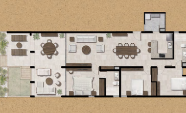 Departamento en venta Mérida Yucatán, Dorada Chicxulub Puerto