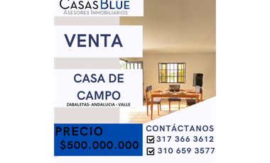 SE VENDE CASA CAMPESTRE EN ZABALETAS ANDALUCIA VALLE