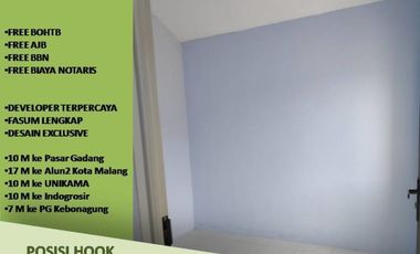 Jual Rumah Malang Posisi Hook 2KT Tipe 25/107 5KM dari Kota Malang Free Biaya-Biaya