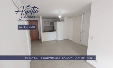 ALQUILER Departamento 1 dormitorio y balcón en Nueva Córdoba