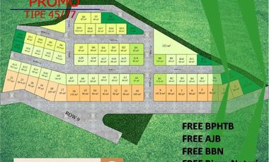Rumah Dijual di Malang Tipe 45/77 Free Biaya Dekat Kampus