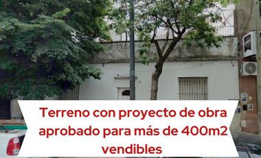 Venta Terreno con Proyecto de obra aprobado - Más de 400m2 vendibles - Saavedra
