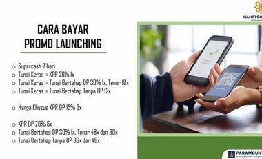 "BONUS LAUNCHING!" JUAL HAMPTON RUKO GADING SERPONG Tahap 2