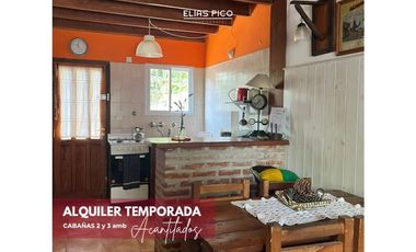 ALQUILER TEMPORADA CABAÑAS en Acantilados MdP