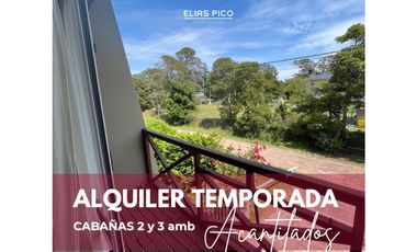 ALQUILER TEMPORADA CABAÑAS en Acantilados MdP