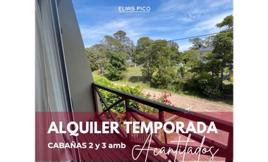 ALQUILER TEMPORADA CABAÑAS en Acantilados MdP