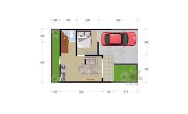 Rumah Minimalis 2 Lantai Harga 300an Juta Sudah SHM