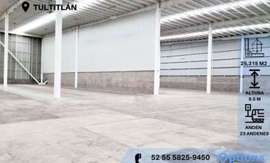 Industrial warehouse available for rent in Tultitlán