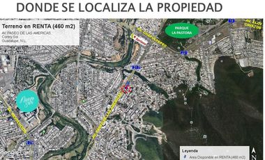 RENTA ESTRATÉGICO Terreno Comercial AV PASEO LAS AMÉRICAS, junto OXXO 460 m2 GPE