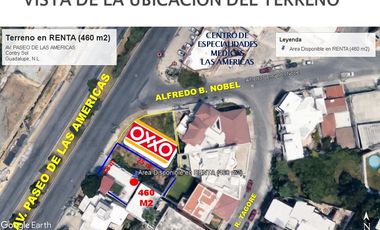 RENTA ESTRATÉGICO Terreno Comercial AV PASEO LAS AMÉRICAS, junto OXXO 460 m2 GPE