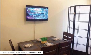 Zinnia Towers STUDIO For Rent Fully Furnished in Munoz QC
