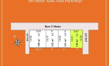 300 meter Alun-Alun Purworejo, Tanah Strategis Murah