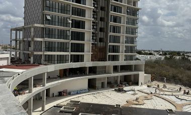 Departamento residencial en venta con terraza, piscina y galería de arte, Mérida