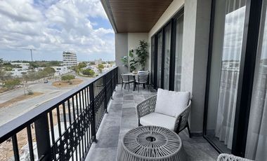Departamento residencial en venta con terraza, piscina y galería de arte, Mérida