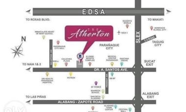 Affordable 1 Bedroom THE ATHERTON in Sucat Paranaque City